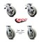 Service Caster 8 Inch Thermoplastic Rubber Caster Set with Roller Bearing 2 Brake 2 Swivel Lock SCC-TTL30S820-TPRRF-2-BSL-2 - alternate 2